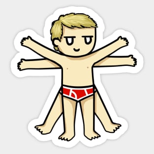 Vitruvian John Sticker